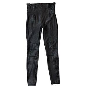 SPANX® Faux Leather Hip-Zip Leggings in Size Large